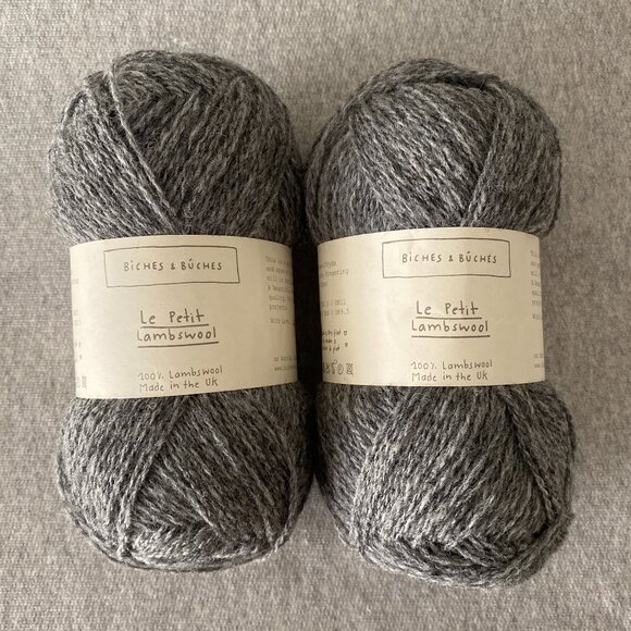 NWT Biches & Buches Le Petit Lambswool Colour Medium Grey Lot of 2 - Picture 1 of 8